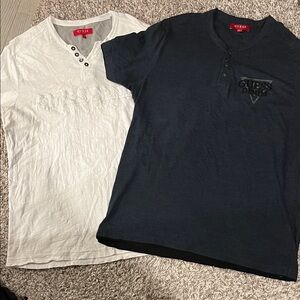 Guess White and Dark Blue T-Shirts
